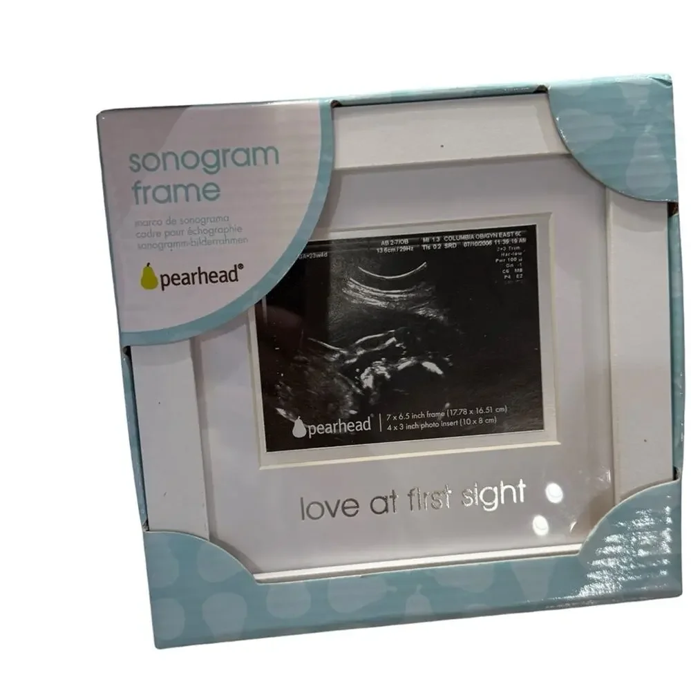 Pearhead Sonogram Frame with White Frame “Love at First Sight”